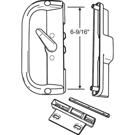 Strybuc White Patio Door Handle Set 13-384W